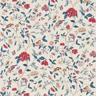 222079 Sissinghurst Country House Indigo/Ruby Fabric by Sanderson