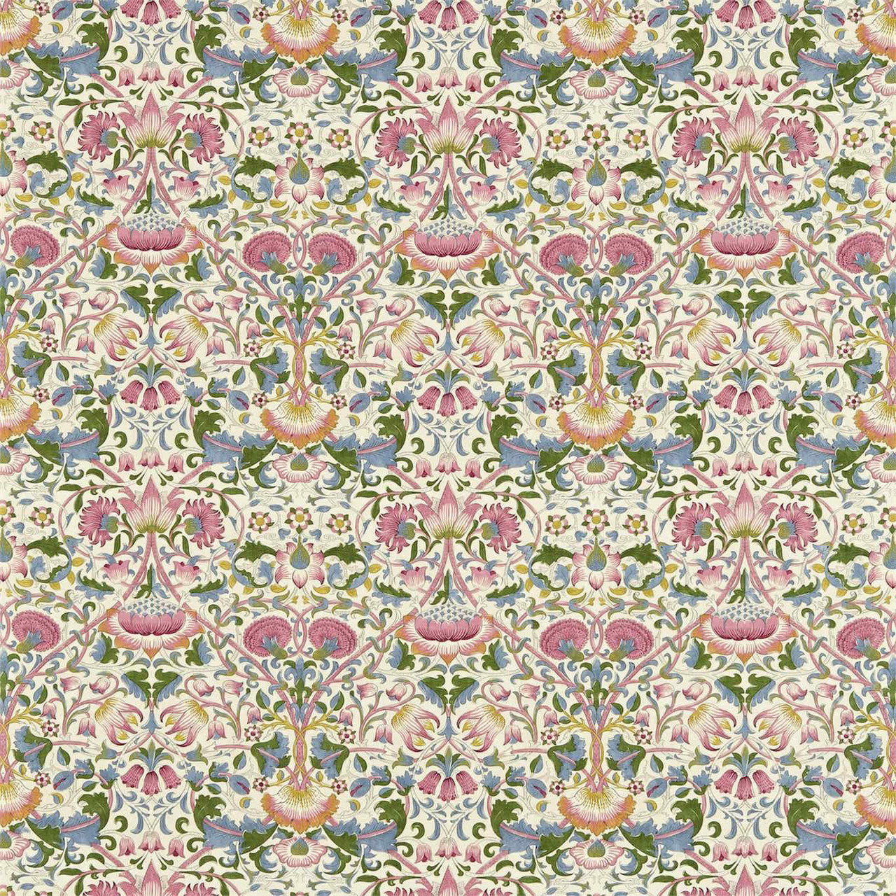 222525 Lodden Archive II Prints Blush/Woad Fabric by Morris & Co