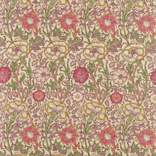 222529 Pink & Rose Archive II Prints Manilla/Wine Fabric by Morris & Co