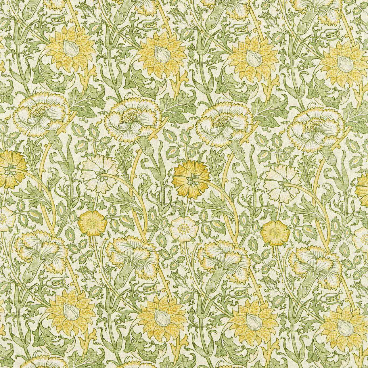 222530 Pink & Rose Archive II Prints Cowslip/Fennel Fabric by Morris & Co