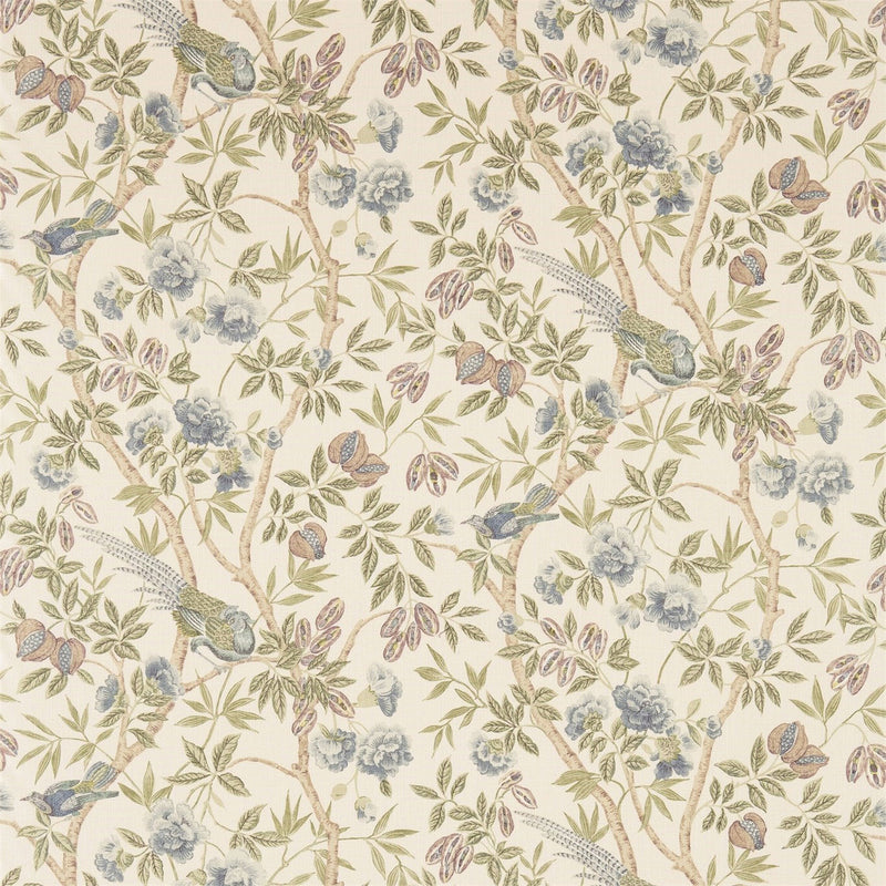 223969 Abbeville Country House Blue/Ivory Fabric by Sanderson