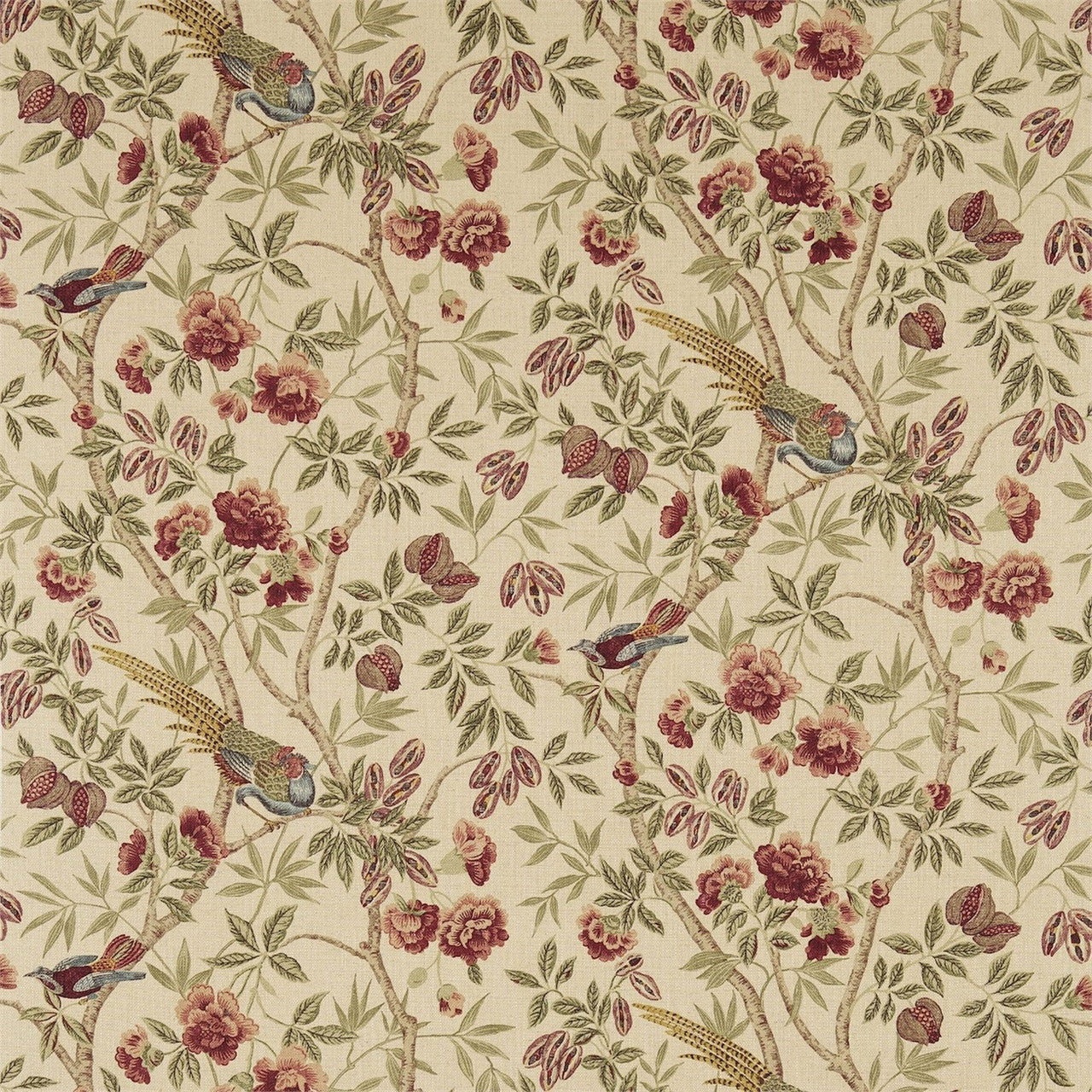 223970 Abbeville Country House Russet/Sand Fabric by Sanderson