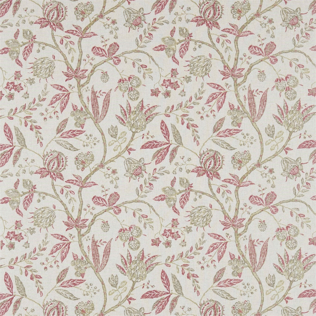 223975 Solaine Country House Russet/Cream Fabric by Sanderson