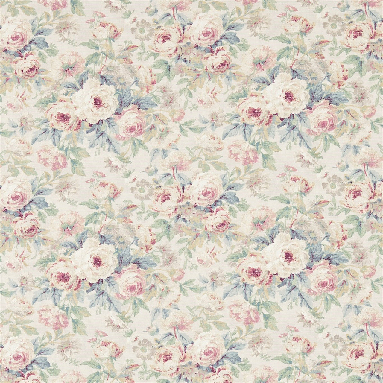 223977 Amelia Rose Country House Wedgwood/Pink Fabric by Sanderson