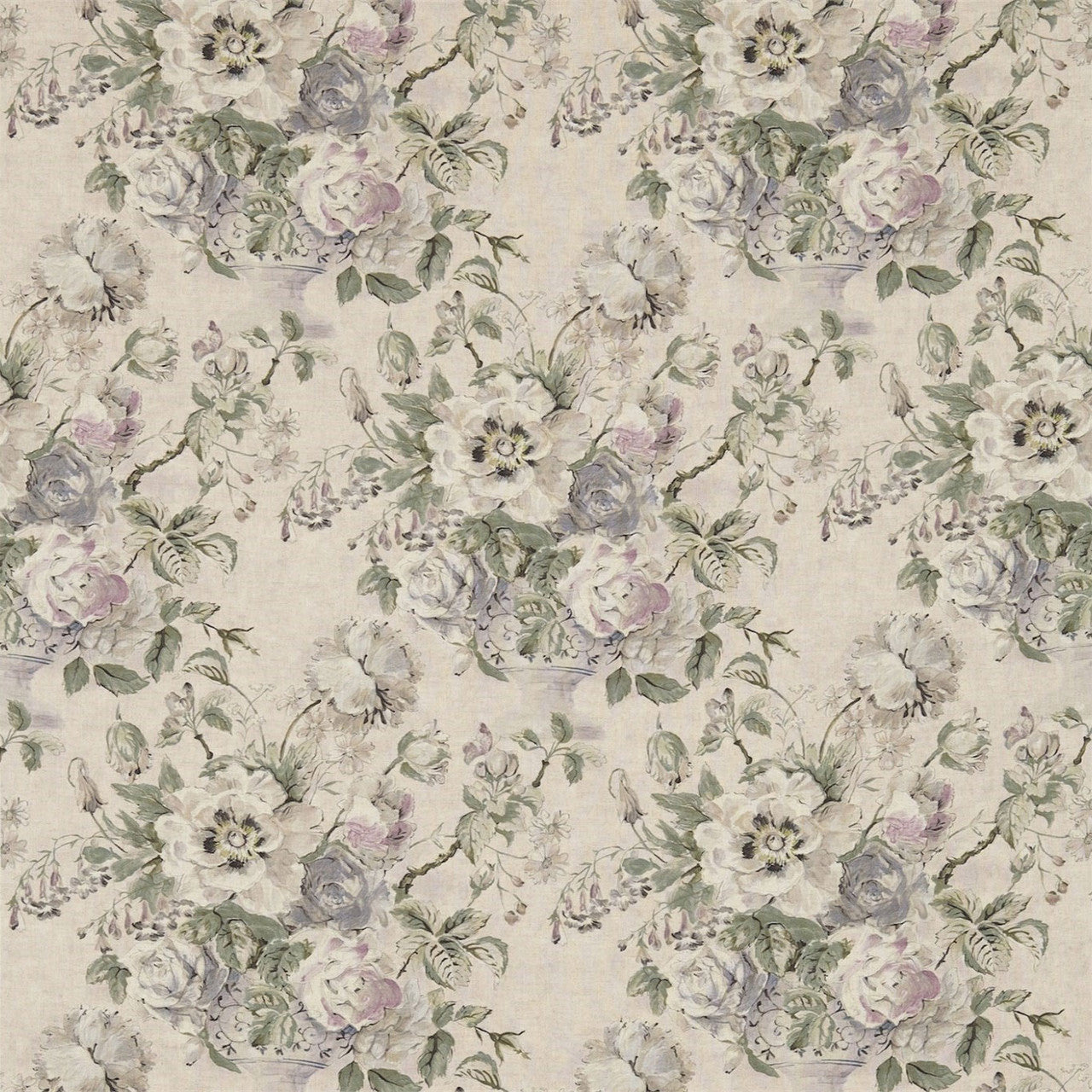 223982 Giselle Country House Silver/Pewter Fabric by Sanderson