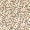 Caverley One Sixty Rose/Pewter Fabric by Sanderson