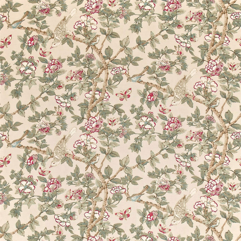224420 Caverley One Sixty Rose/Pewter Fabric by Sanderson