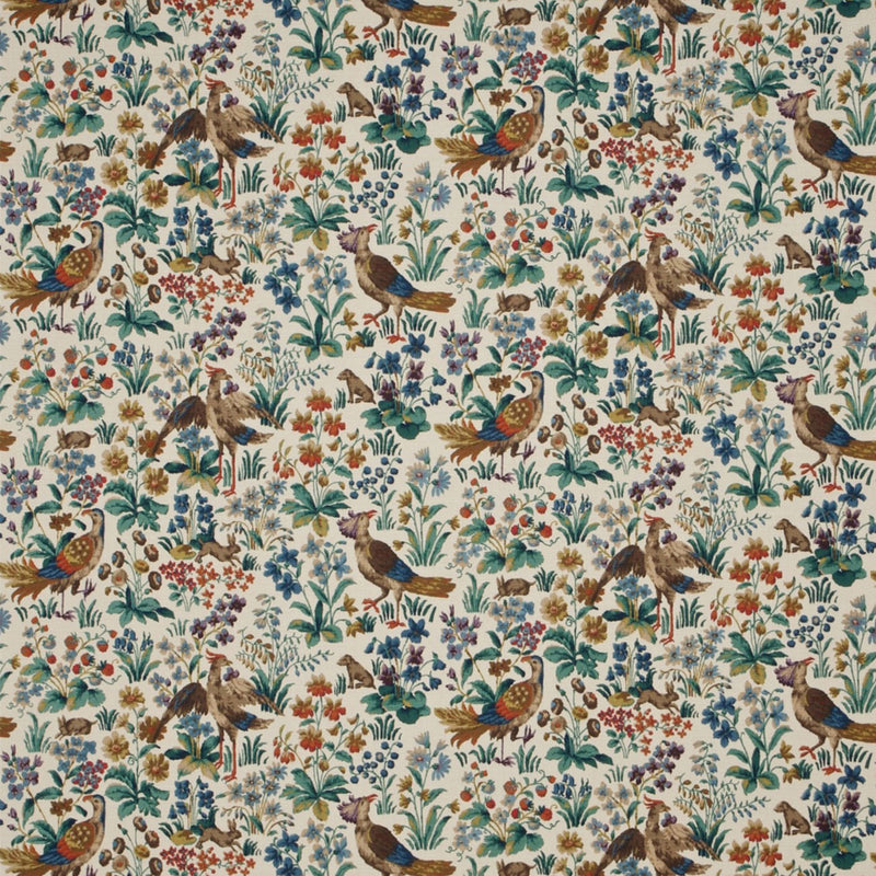 224437 Cluny One Sixty Cream/Brown/Multi Fabric by Sanderson