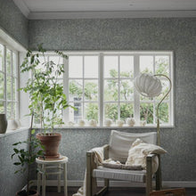 225-28 Malin Kolonin Sage Green Wallpaper By Sandberg