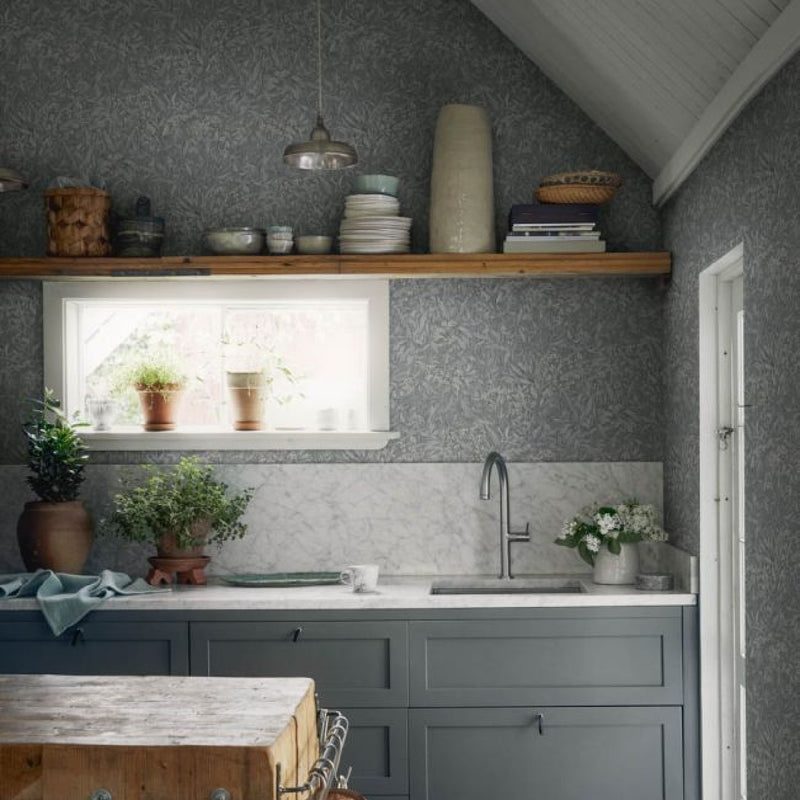 225-31 Malin Kolonin Mineral Grey Wallpaper By Sandberg