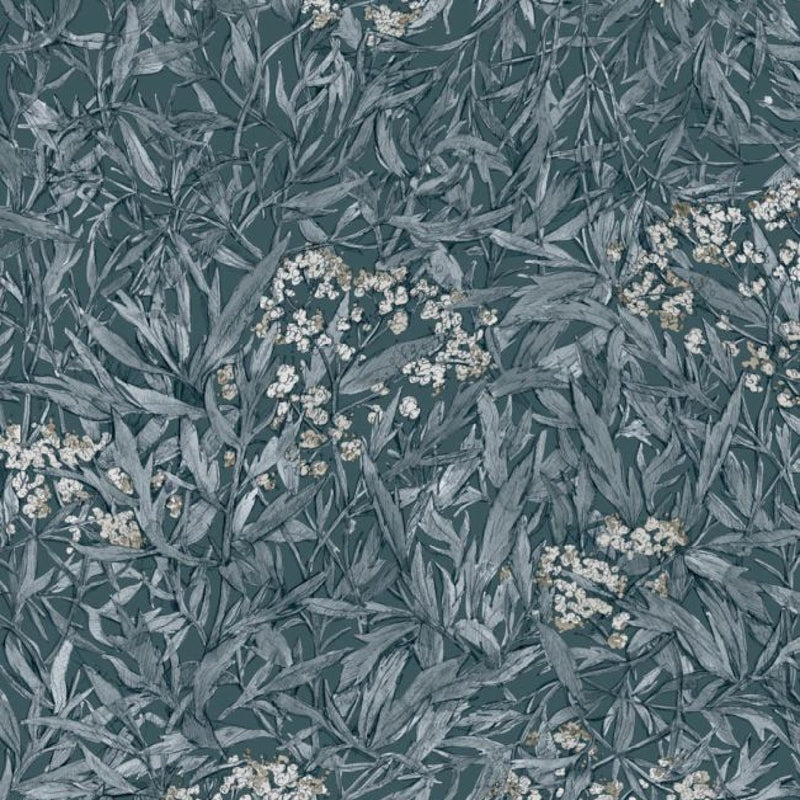 225-66 Malin Kolonin Indigo Blue Wallpaper By Sandberg