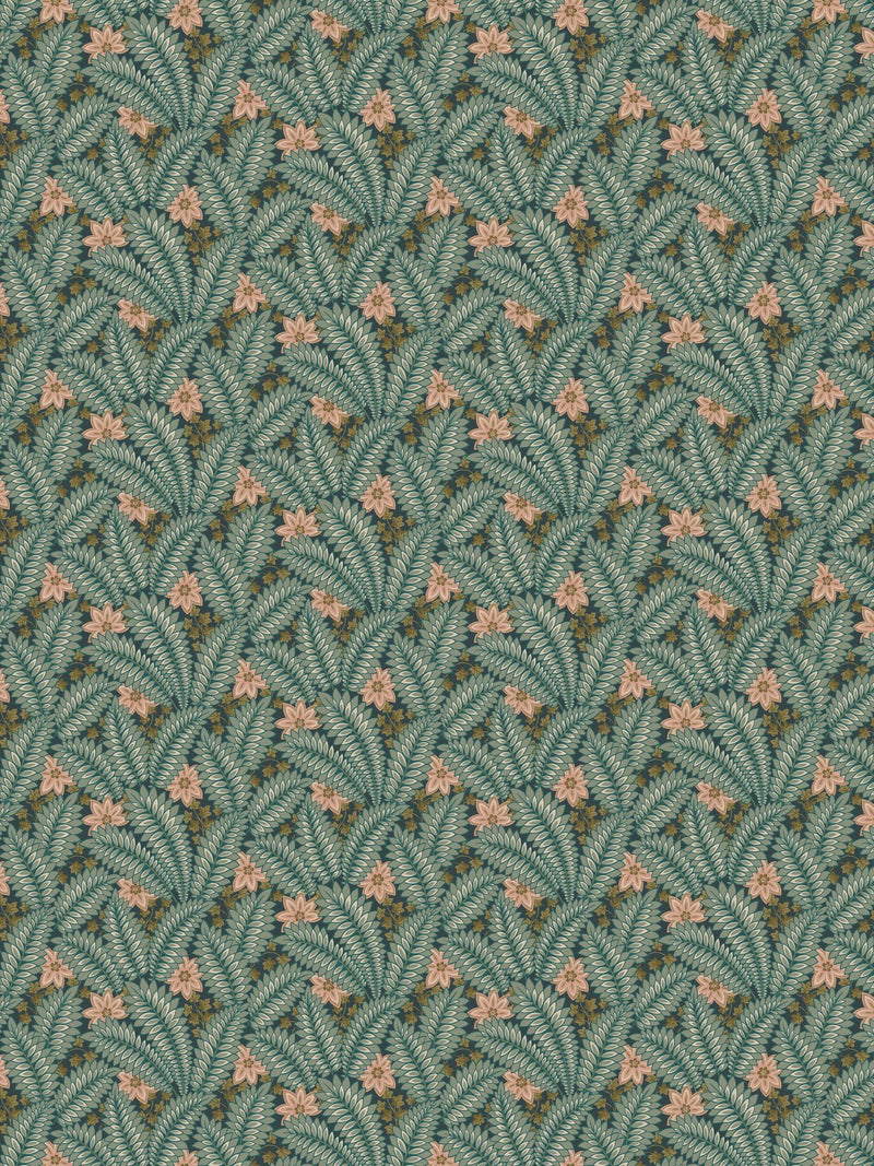 2250 Hidden Ivy Green and Multi Wallpaper by Boråstapeter