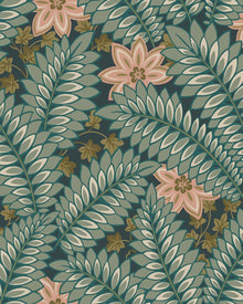 2250 Hidden Ivy Green and Multi Wallpaper by Boråstapeter