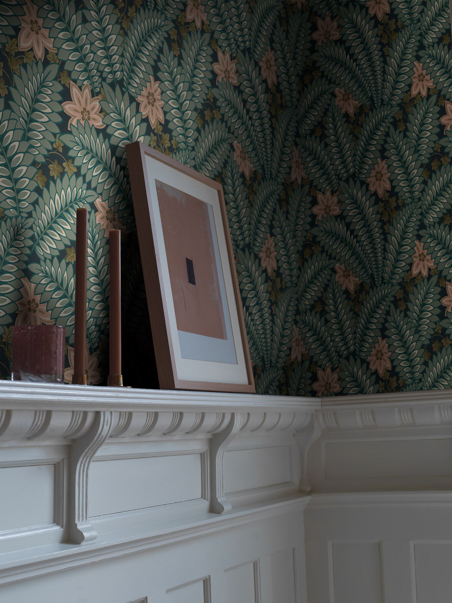 2250 Hidden Ivy Green and Multi Wallpaper by Boråstapeter