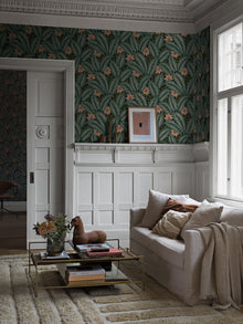 2250 Hidden Ivy Green and Multi Wallpaper by Boråstapeter