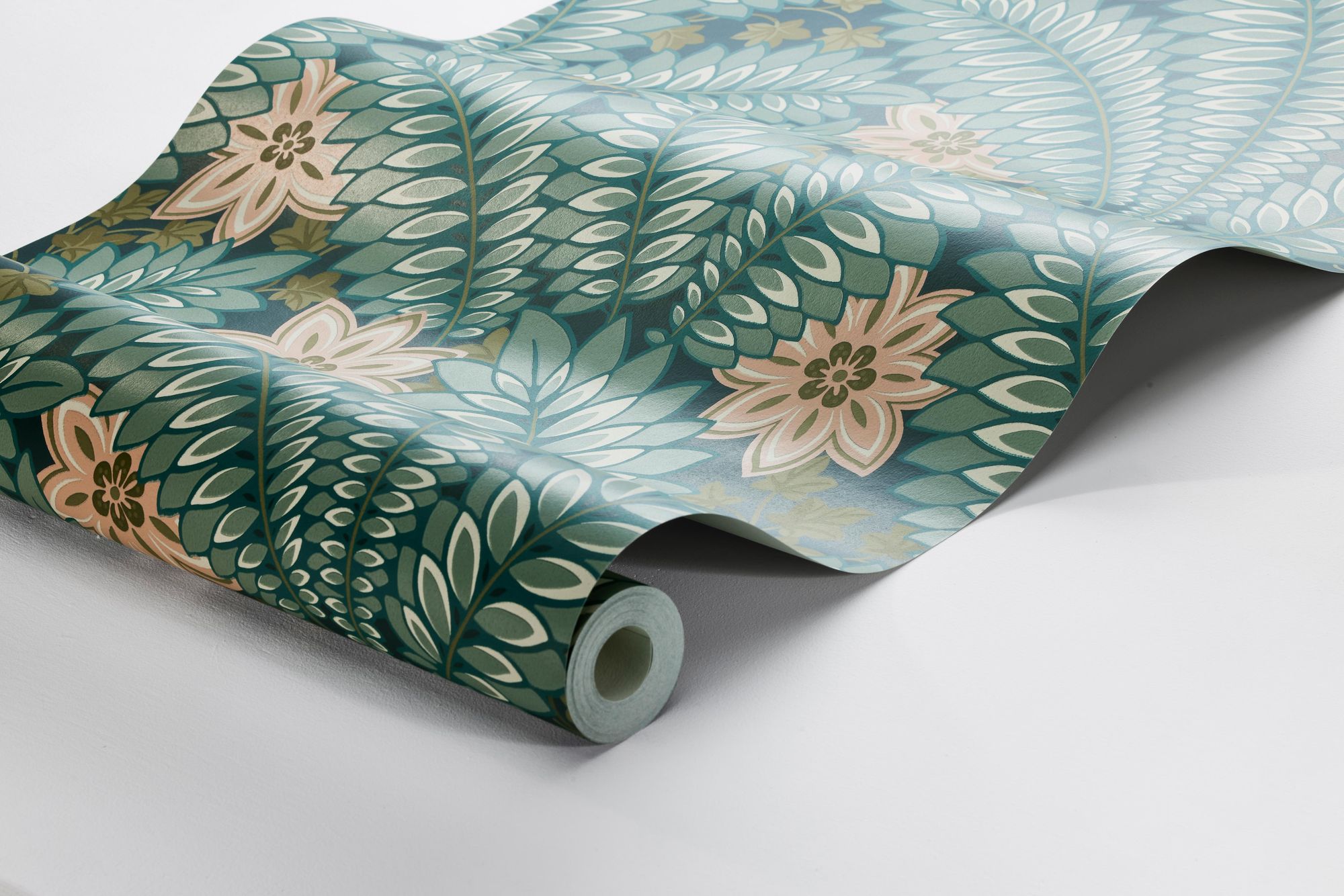 2250 Hidden Ivy Green and Multi Wallpaper by Boråstapeter