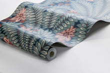 2251 Hidden Ivy Blue and Multi Wallpaper by Boråstapeter