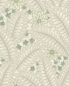 2252 Hidden Ivy Beige and Green Wallpaper by Boråstapeter