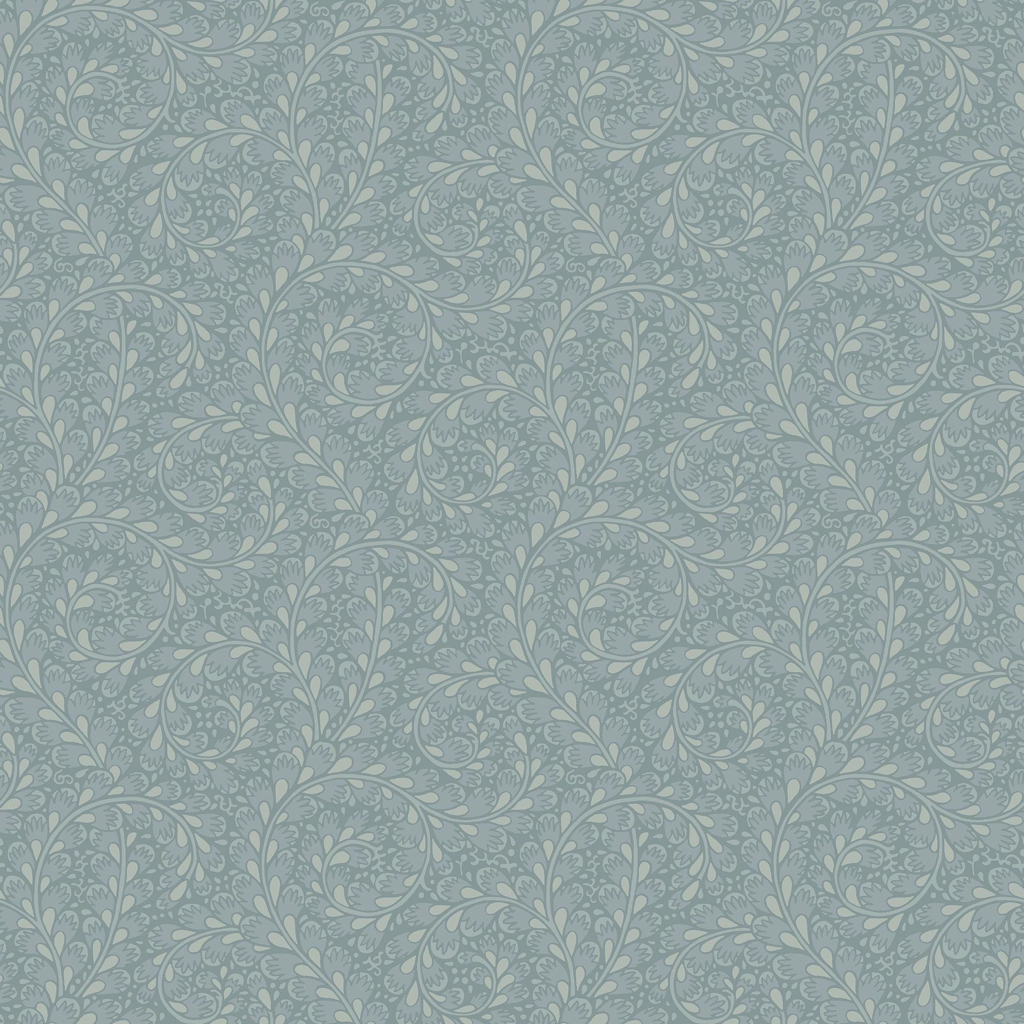 2254 Wild Ferns Blue Wallpaper by Boråstapeter