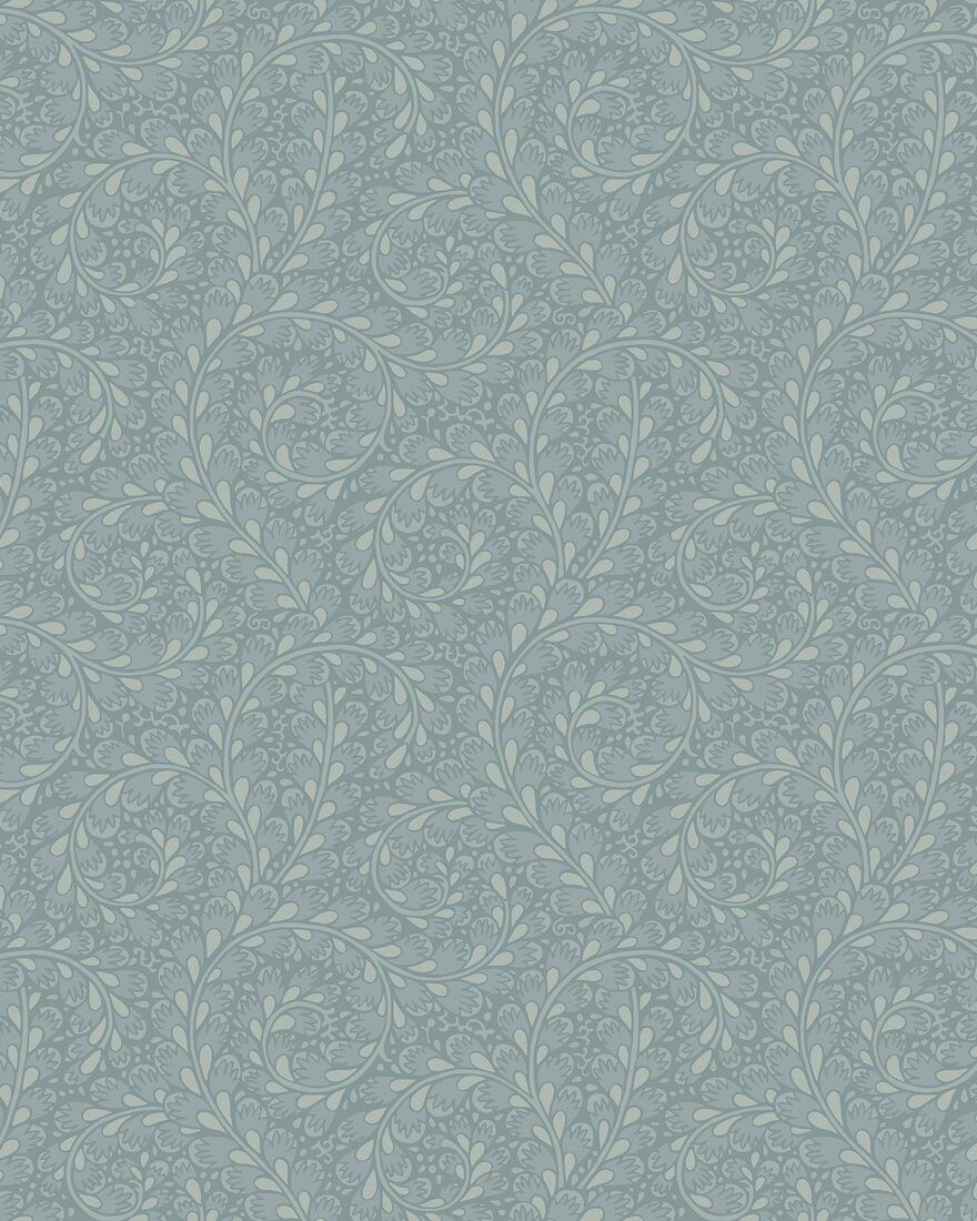 2254 Wild Ferns Blue Wallpaper by Boråstapeter
