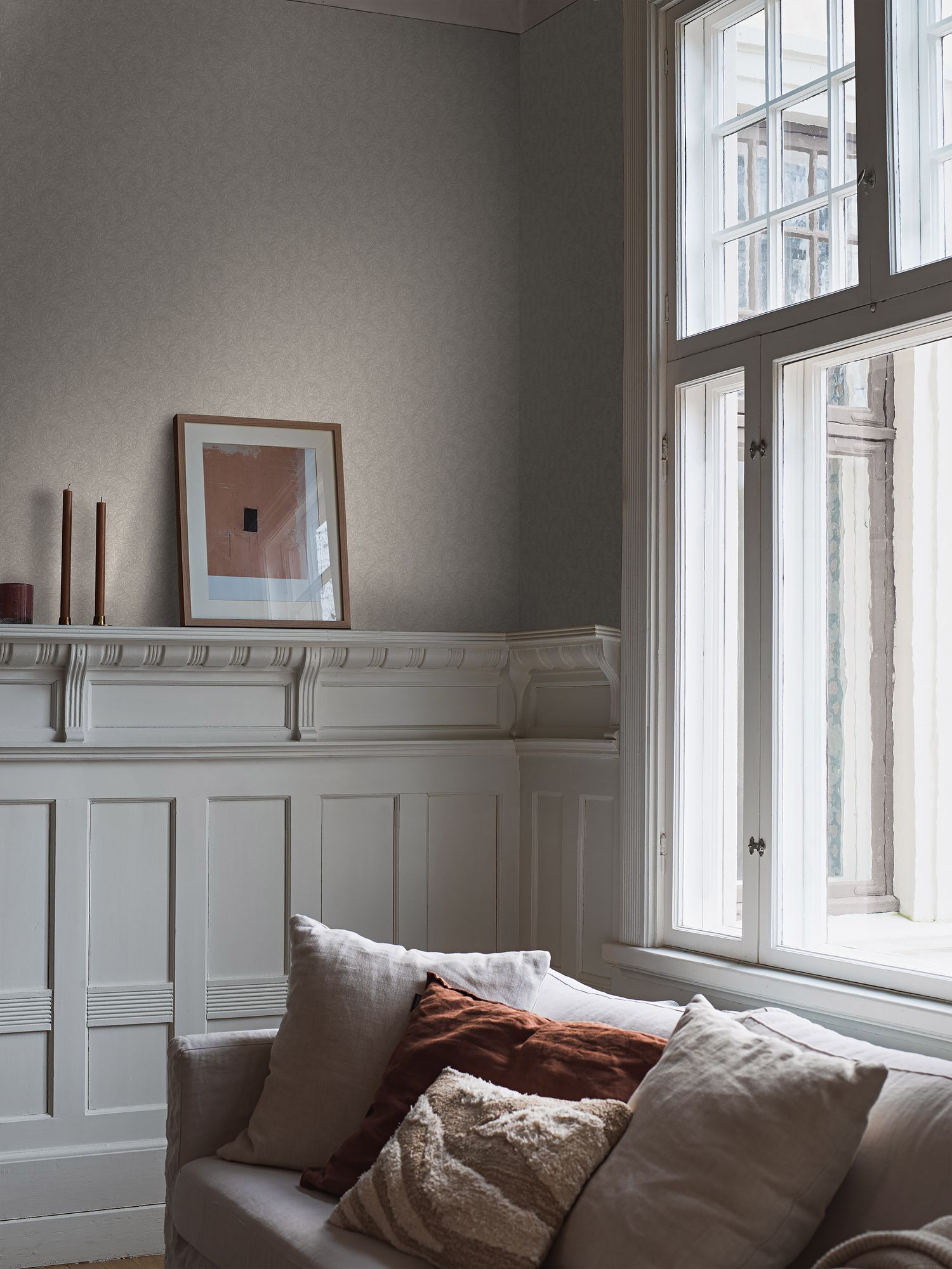 2255 Wild Ferns Beige Wallpaper by Boråstapeter