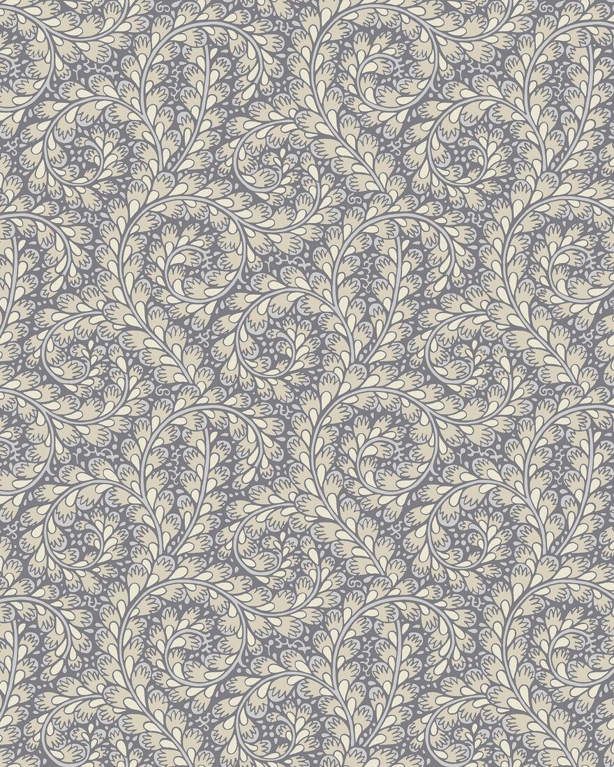 2256 Wild Ferns Purple and Beige Wallpaper by Boråstapeter