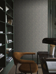 2256 Wild Ferns Purple and Beige Wallpaper by Boråstapeter