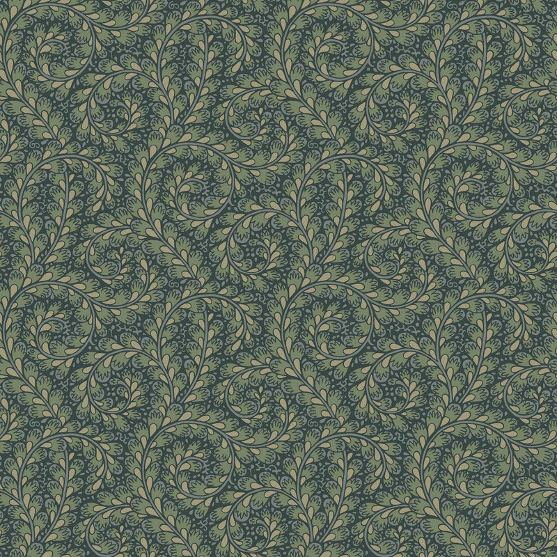 2258 Wild Ferns Green Wallpaper by Boråstapeter