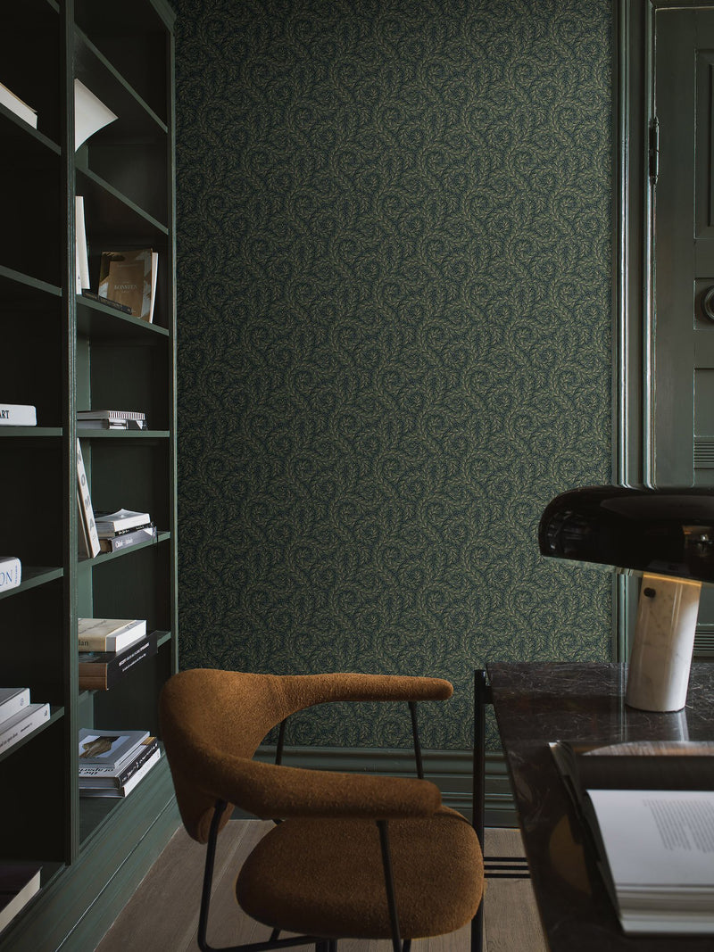 2258 Wild Ferns Green Wallpaper by Boråstapeter
