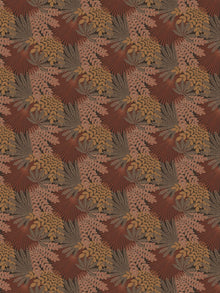 2259 Velvet Leaves Red and Brown Wallpaper by Boråstapeter