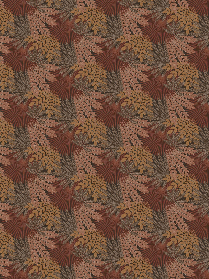 2259 Velvet Leaves Red and Brown Wallpaper by Boråstapeter