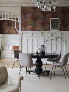 2259 Velvet Leaves Red and Brown Wallpaper by Boråstapeter