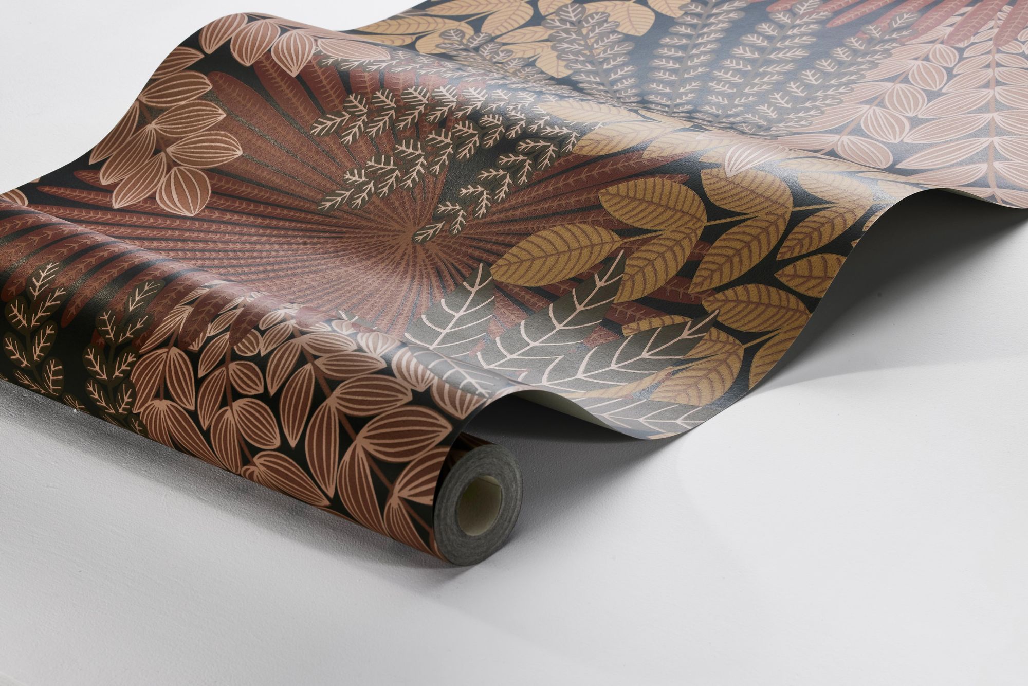 2259 Velvet Leaves Red and Brown Wallpaper by Boråstapeter
