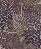 2260 Velvet Leaves Purple and Brown Wallpaper by Boråstapeter