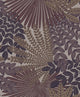Velvet Leaves Purple and Brown Treasured Wallpaper by Boråstapeter