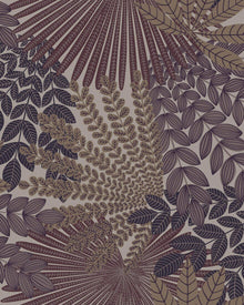 2260 Velvet Leaves Purple and Brown Wallpaper by Boråstapeter