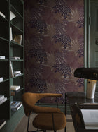 2260 Velvet Leaves Purple and Brown Wallpaper by Boråstapeter