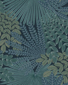 2261 Velvet Leaves Blue and Turquoise Wallpaper by Boråstapeter