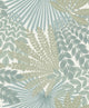 Velvet Leaves Green and Blue Treasured Wallpaper by Boråstapeter
