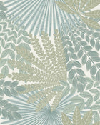 2262 Velvet Leaves Green and Blue Wallpaper by Boråstapeter
