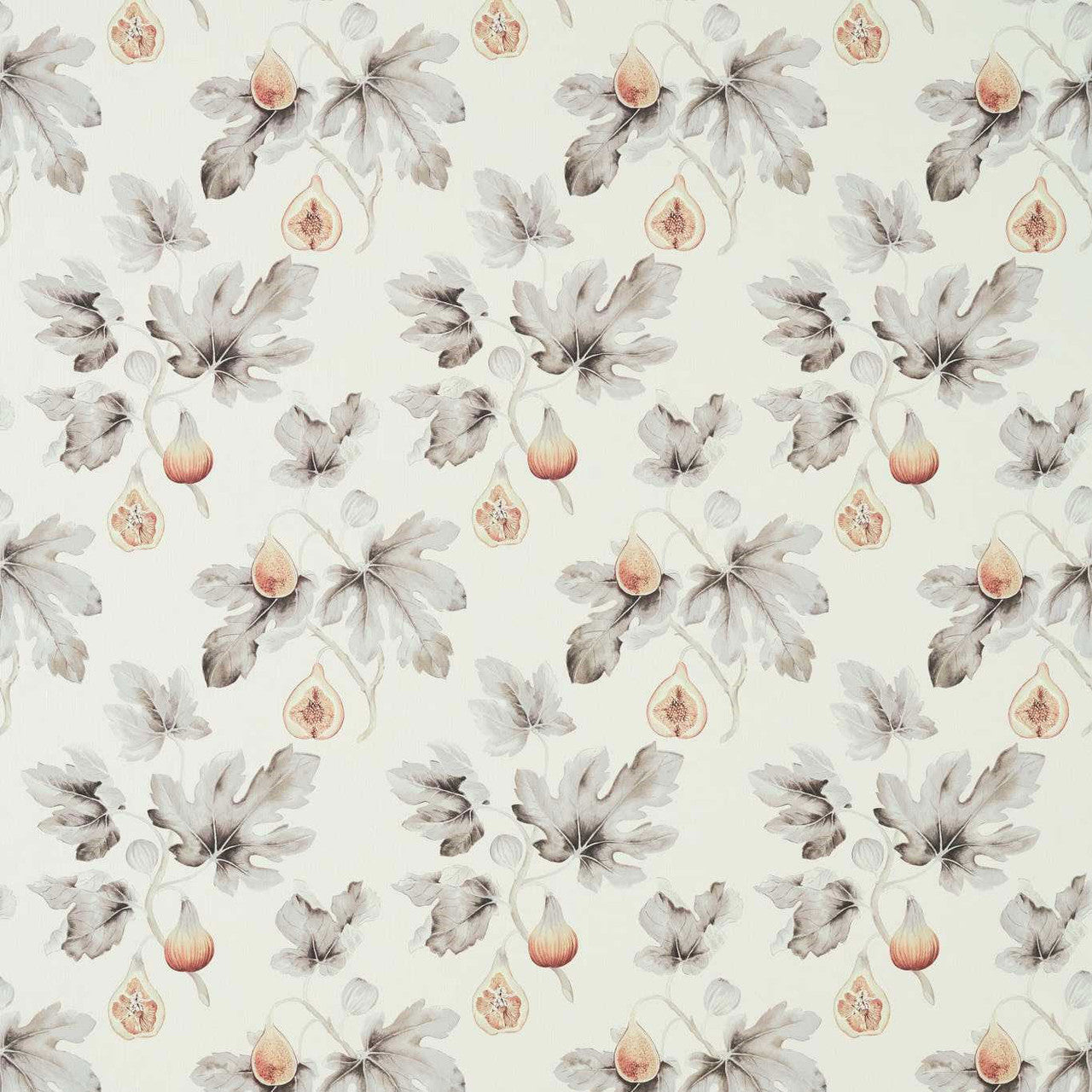 226326 Fig Harvest Country Woodland Sepia/Grey Fabric by Sanderson