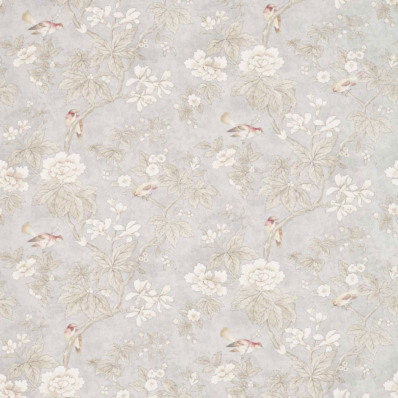 226369 Chiswick Grove Country Woodland Silver Fabric by Sanderson