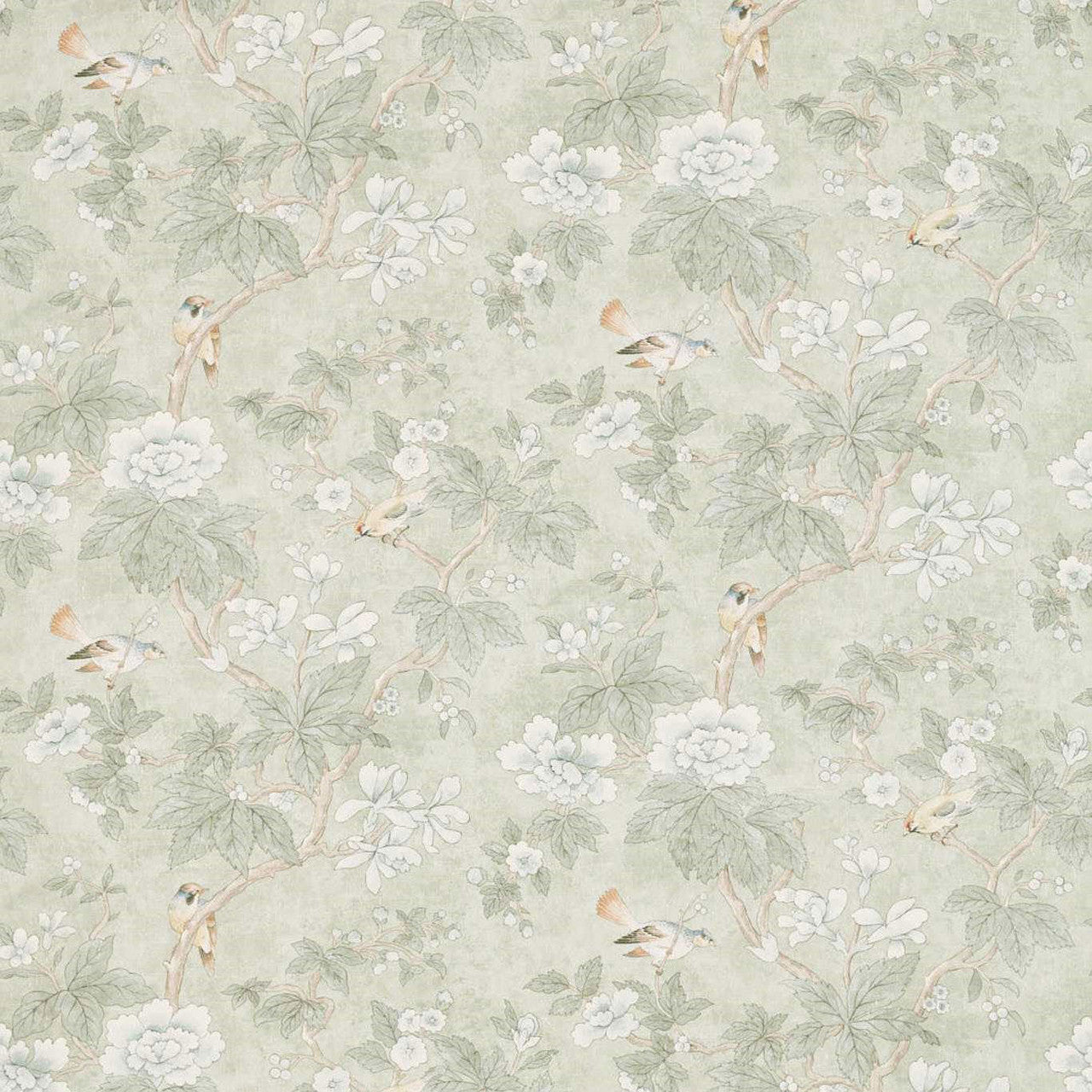 226370 Chiswick Grove Country Woodland Sage Fabric by Sanderson