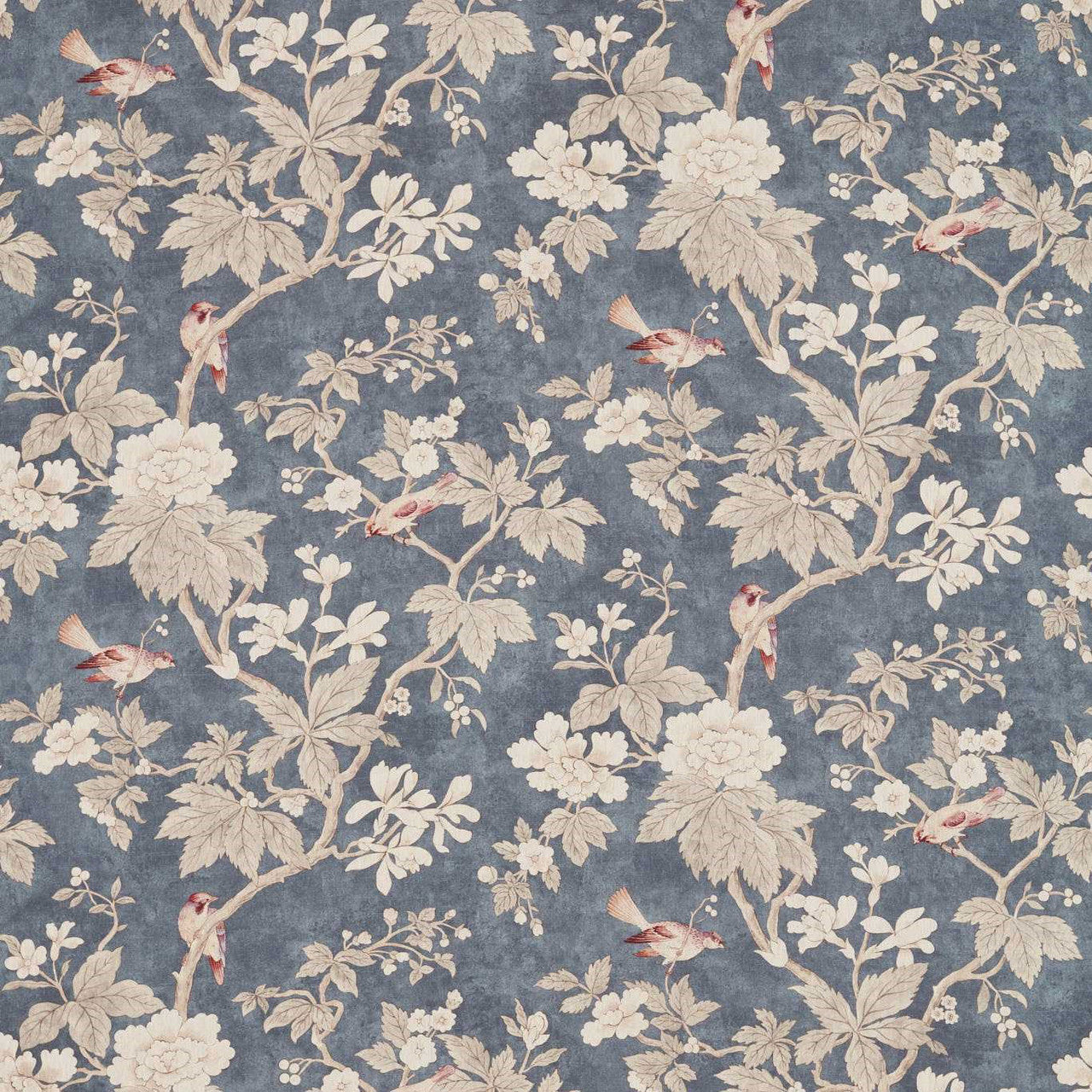 226371 Chiswick Grove Country Woodland Indigo Fabric by Sanderson