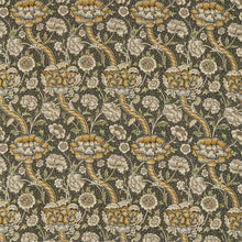 226397 Wandle Archive IV The Collector Charcoal/Mustard Fabric by Morris & Co