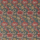 Wandle Archive IV The Collector Indigo/Carmine Fabric by Morris & Co