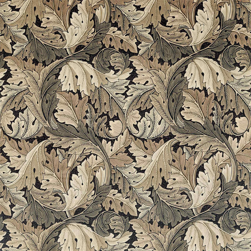 226399 Acanthus Archive IV The Collector Charcoal/Grey Fabric by Morris & Co