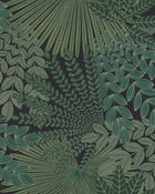 2263 Velvet Leaves Green and Black Wallpaper by Boråstapeter