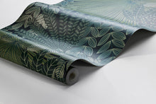 2263 Velvet Leaves Green and Black Wallpaper by Boråstapeter