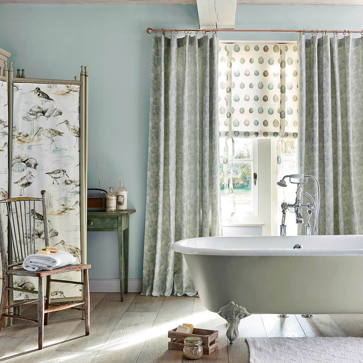 Nest Egg Embleton Bay Eggshell/Ivory Fabric by Sanderson